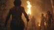 Early humans discover the possibility of using and taming fire