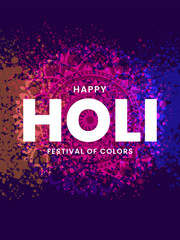 Wall Mural - Holi festival poster design. Indian Festival of Colors. Colorful Holi celebration festive background. Vector illustration