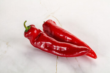 Red sweet Ramiro organic pepper