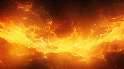 Wall Mural - Fiery Whorls: Vivid Waves of Flame Dancing in the Depths of Night - Generative AI