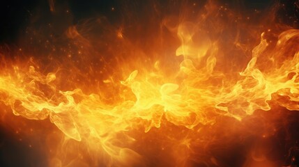 Wall Mural - Fiery Whorls: Vivid Waves of Flame Dancing in the Depths of Night - Generative AI