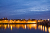 Fototapeta Miasto - Sint Servaasbrug bridge across the Meuse River in Maastricht city, Netherlands.