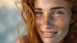 Effortless Radiance: Embracing Natural Beauty with a Soft, Subtle Smile - Candid Stock Image