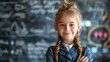 © Mike - Classroom Radiance: Cheerful Schoolgirl Portrait