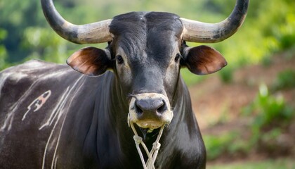 Canvas Print - portrait of a bull