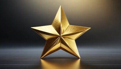 Poster - 3d icon of a golden star