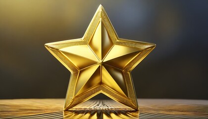 Poster - 3d icon of a golden star