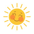 © Lesya_Tyutrina - Set smiling sun and cloud on white background