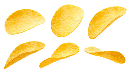 Canvas Print - Potato chips isolated