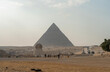 Egyptian pyramid of Khufu Cheops with the Sphinx in the background