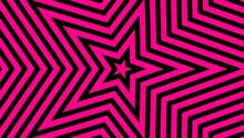 Visual Background. Seamless Moving Background. Background Video With Star Pattern With Radio Wave Effect Consisting Of Solid Pink Or Magenta And Black