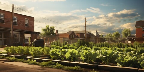 Wall Mural - urban farm