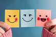 Positive Psychology Emoji warmth Smiley, Icon Illustration feedback. Smiling cartoon sentience. Big grin respite happy smile. negotiation stress management