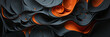black and orange abstract wallpaper design