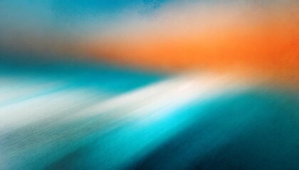 Wall Mural - orange white blue teal blurred vibrant gradient background grainy texture effect poster banner landi