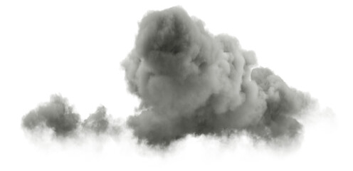 Aufkleber - Dark cloud rainy weather cutout transparent backgrounds 3d render png