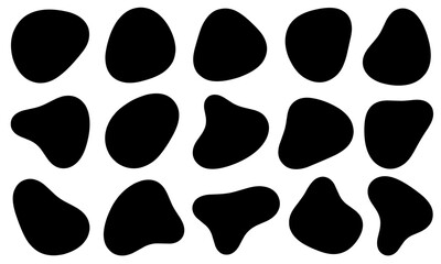 various shapes of irregular blobs