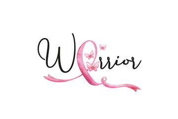 Wall Mural - Warrior Breast Cancer PNG Sublimation T shirt design