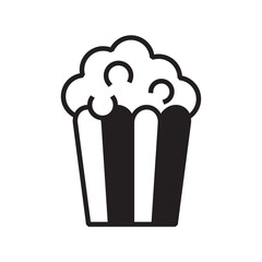 Sticker - Popcorn icon symbol template for graphic and web design logo vector illustration