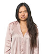 © Asier - Young chinese woman isolated sad, serious face, feeling miserable and displeased.