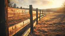 Wooden Fence Going Into The Distance