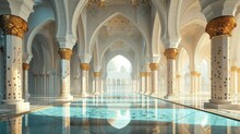 Amazing Inside Of A Mosque, Ramadan Concept