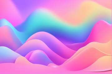 Wall Mural - Warm colorful twisted wavy lines background