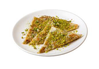 Wall Mural - Delicious Turkish Traditional Dessert Katmer From Gaziantep - green pistachio