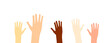 © Павел Озарчук - Raised hands icons. Flat style. Vector icon