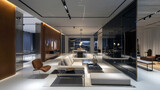 Fototapeta Uliczki - A luxury home decor boutique with a modern, sleek design and interactive window displays 