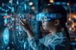 © tonstock - The future of education is here as children embrace AI and digital science to enhance their learning experience through virtual reality and innovative technology.