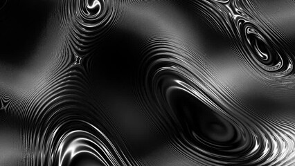 Poster - Abstract colorful background - metallic undulating liquid reflecting vibrant surface. 4k looped video. Black oil liquid surface