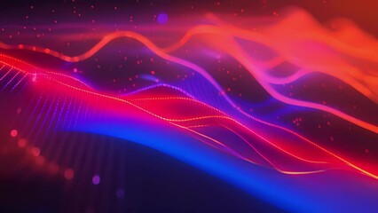 Wall Mural - translucent audio waves flying in synchronized patterns showcasing the mesmerizing nature of sound.