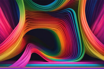 Wall Mural - Colorful plastic lines combination abstract background