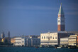 San Marco Square Waterfront in a beautiful Winter Day Afternoon - Venice Italy