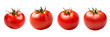 Set of ripe tomato isolated on a transparent background