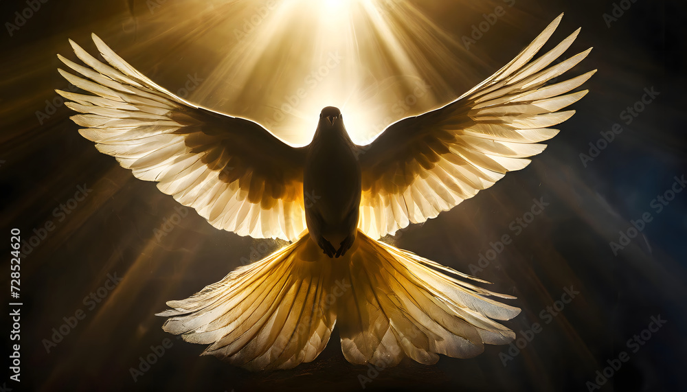 Dove as holy spirit symbol Stock Illustration | Adobe Stock