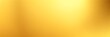 Gold gradient background banner. Shiny golden backdrop with empty space.