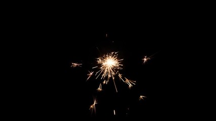 Aufkleber - Fireworks bengal Flicker on a dark background. Easy to add lens flare effects for overlay designs or screen blending mode to make high-quality images.