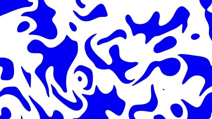 Leinwandbilder - Seamless abstract wavy shapes background. Loop playback. 4k video. White and blur colors Henri Matisse style