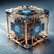 © Ali - Quantum computing concept with futuristic quantum bits (qubits)