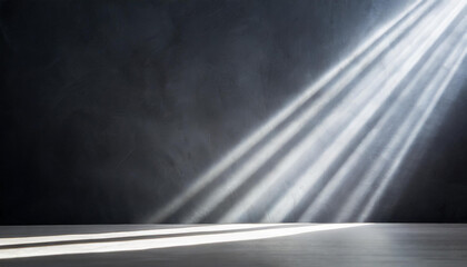 gray background for product presentation with beam of light
