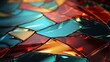 Colorful Facets: A Vibrant 3D Rendering of Abstract Shapes and Fractals with Specular Colors and Sharp Focus