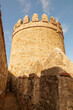 Altstadt und Festung Alcázar auch Palacio de los Duques de Feria genannt. eine der wichtigsten Sehenswürdigkeiten von Zafra am Pilgerweg Via de la Plata in der Provinz Badajoz, Extremadura, Spanien.