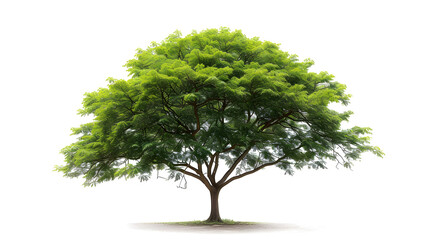 Rain tree isolated on white background.