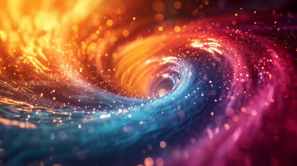 Wall Mural - An explosion of soundwaves in a mesmerizing swirl of vibrant colors