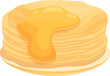 Home caviar pancakes icon cartoon vector. Menu breakfast. Happy celebration