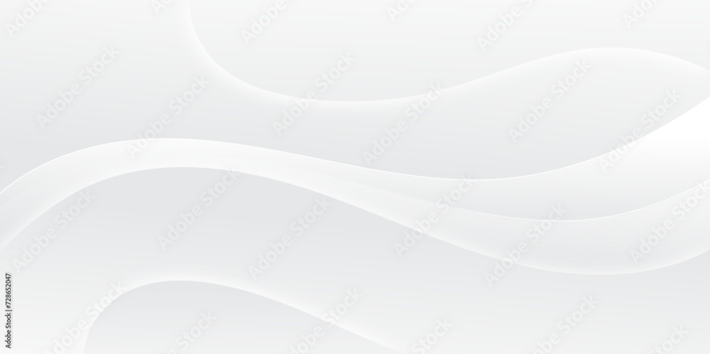 Abstract white and light gray wave modern soft luxury texture with ...