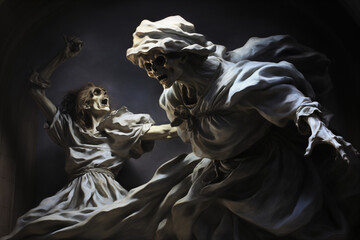 Canvas Print - the kiss of death the arrival of the angel of death