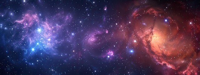 Wall Mural - galaxies and star constellations in deep space and cosmos, fragment of the universe on abstract back